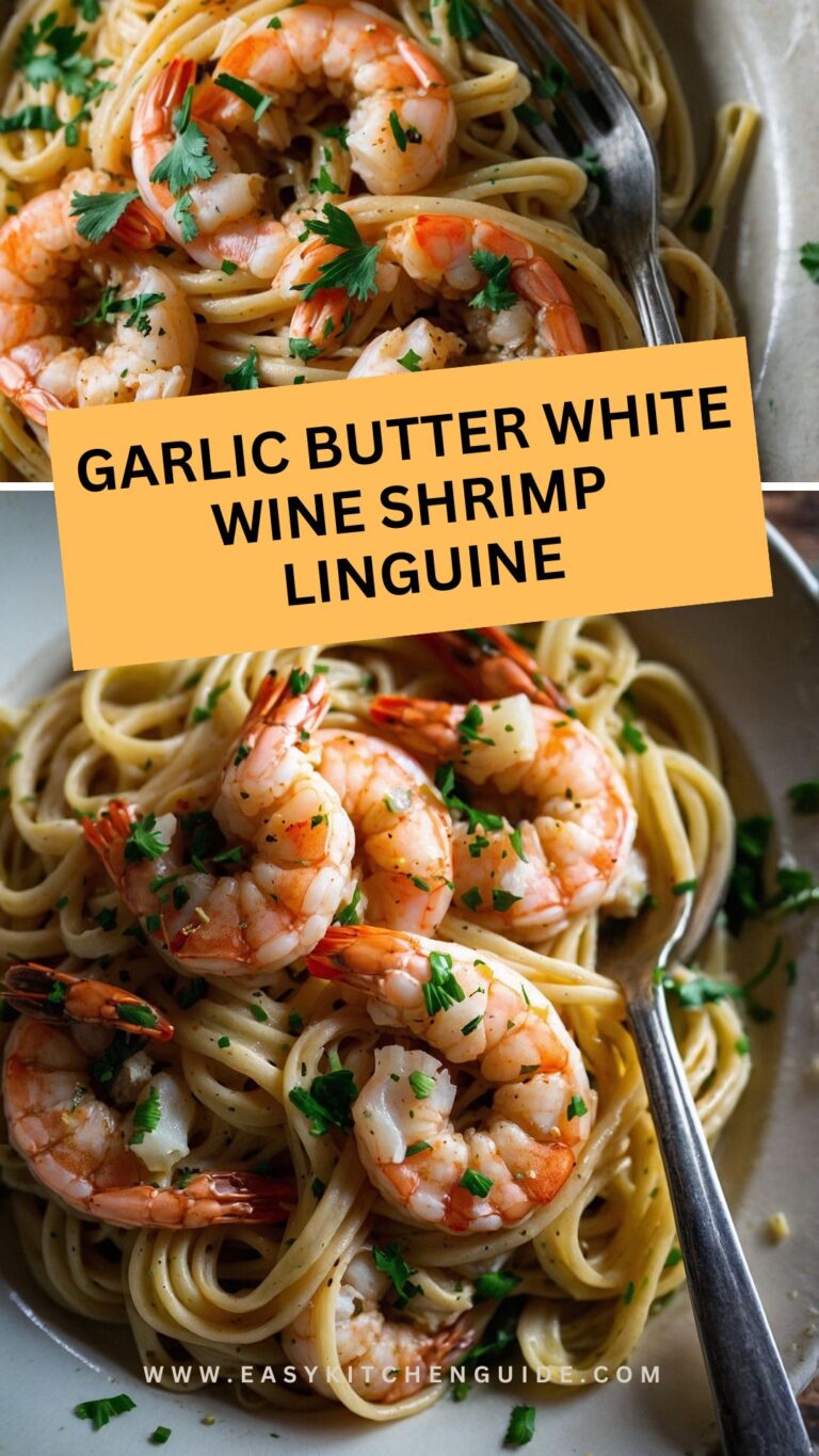 garlic butter white wine shrimp linguine