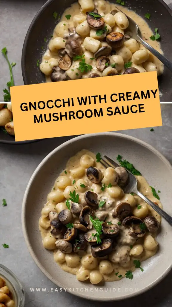 gnocchi with creamy mushroom sauce gnocchi with creamy mushroom sauce