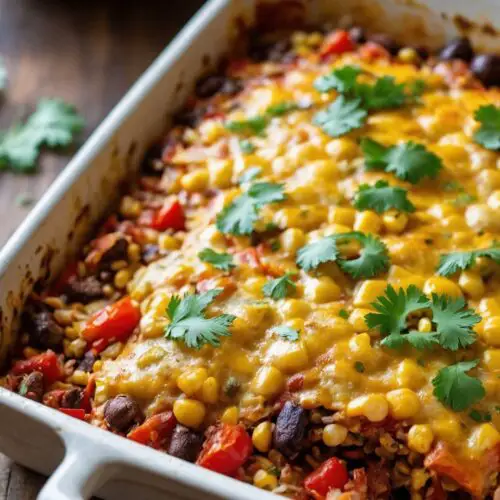 healthy mexican casserole roasted corn peppers copycat recipe