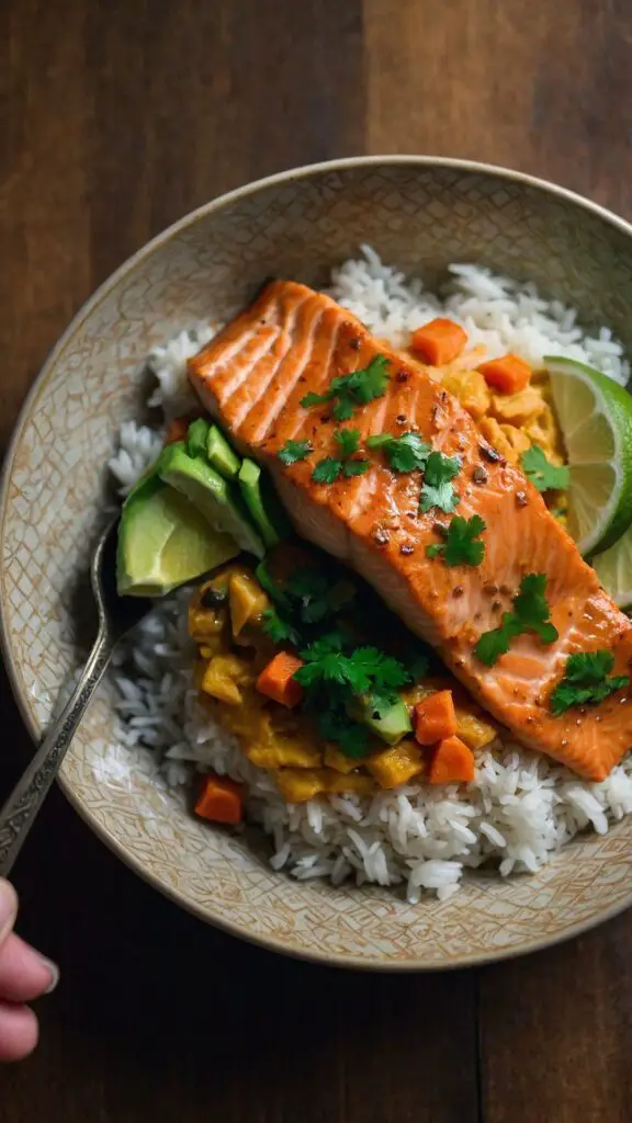 how to make coconut curry salmon