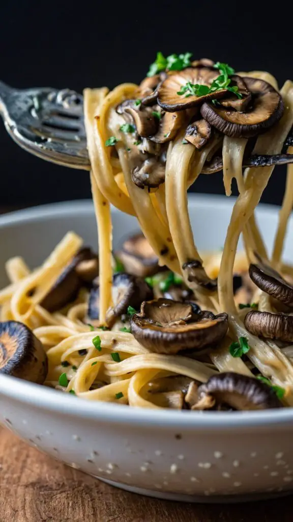 how to make mushroom fettuccine