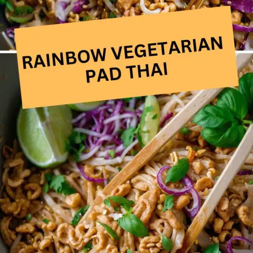 rainbow vegetarian pad thai