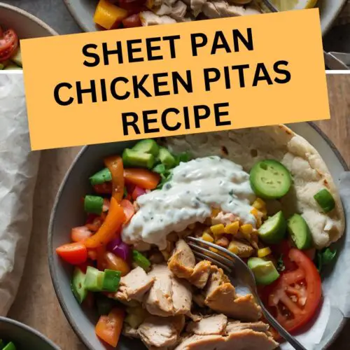 sheet pan chicken pitas recipe