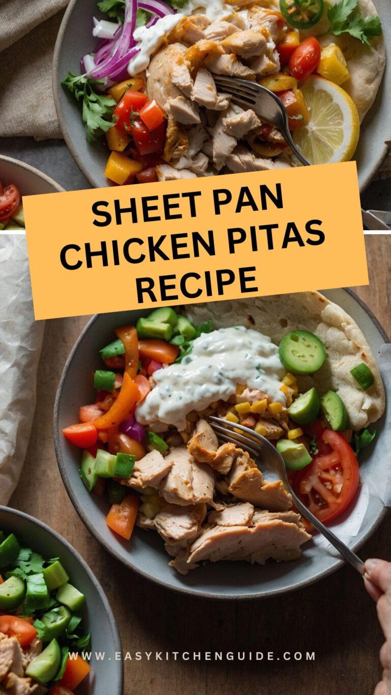sheet pan chicken pitas recipe