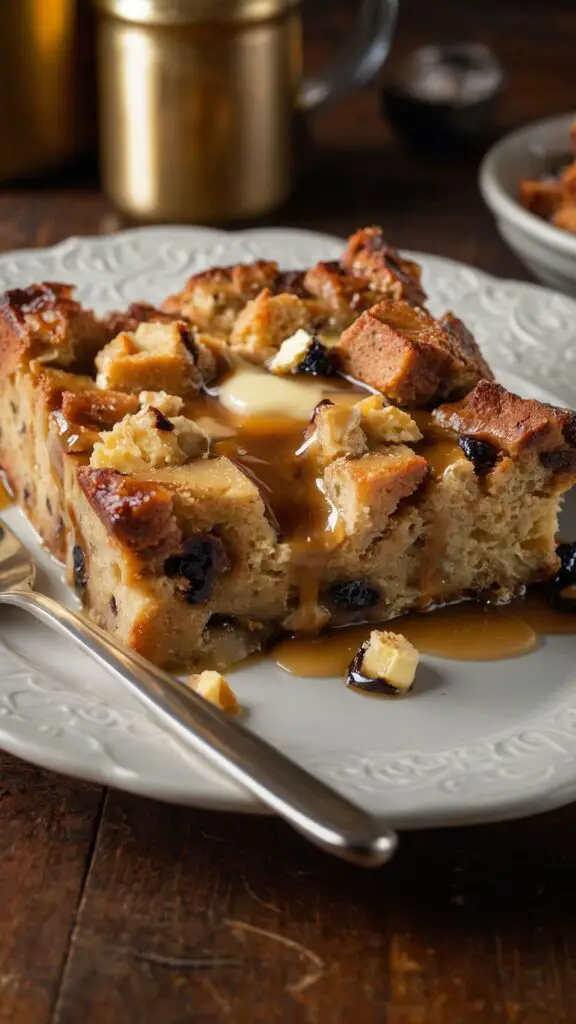 how to make bread pudding with hot butter rum sauce