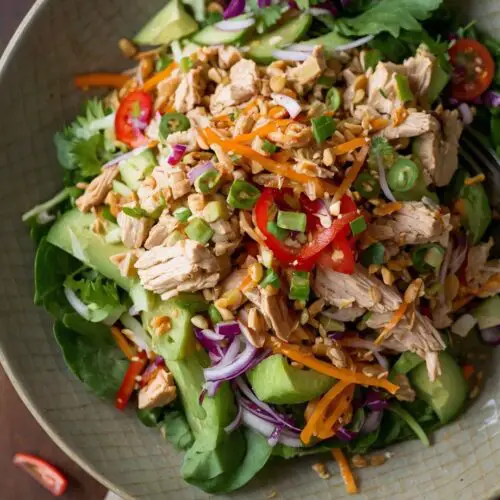 chopped thai chicken salad copycat recipe