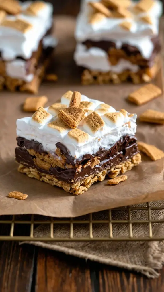 golden grahams smores bars copycat recipe