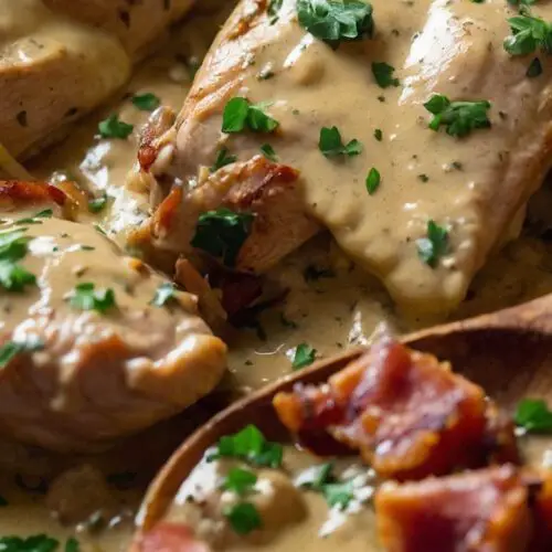 how to make skillet chicken bacon white wine sauce Recipe