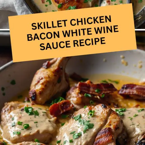 skillet chicken bacon white wine sauce Recipe
