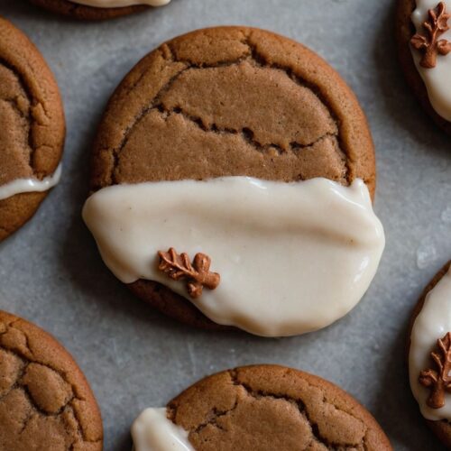 how to make soft gingerbread cookies with maple glaze