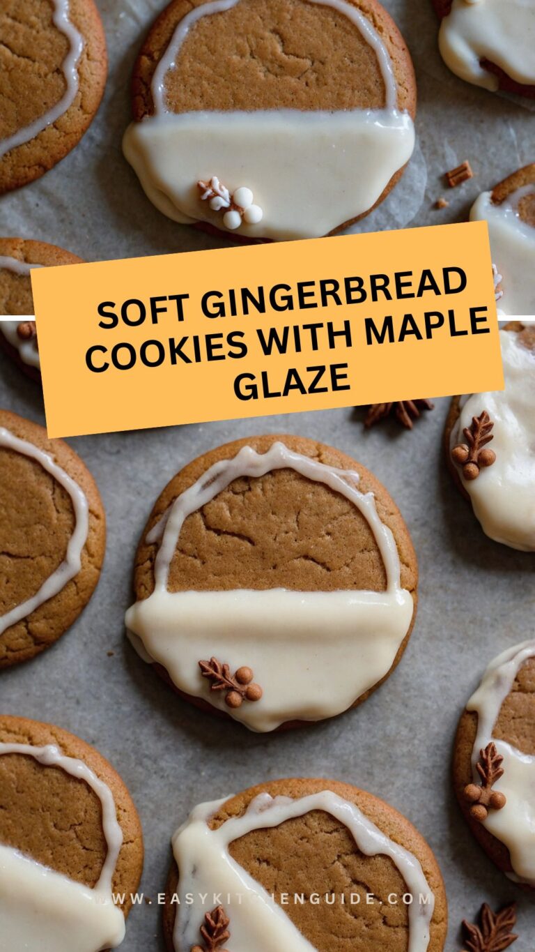 soft gingerbread cookies with maple glaze