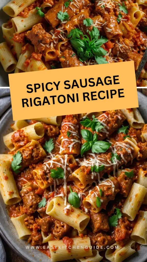 spicy sausage rigatoni Recipe spicy sausage rigatoni Recipe