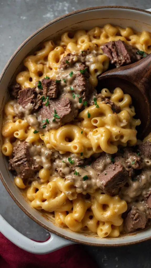 how to make steak mac and cheese recipe