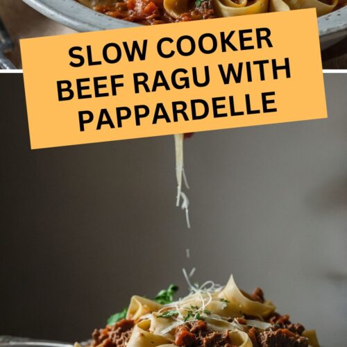 slow cooker beef ragu with pappardelle