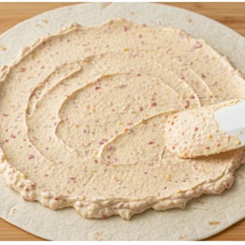 Step 2: Spread the Mixture on the Tortilla Step 2: Spread the Mixture on the Tortilla