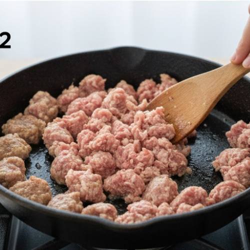 Step 2: Brown the Sausage