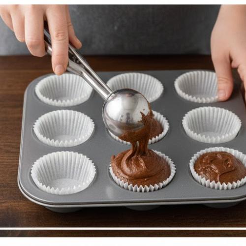 Step 6: Fill the Muffin Pan Step 6: Fill the Muffin Pan