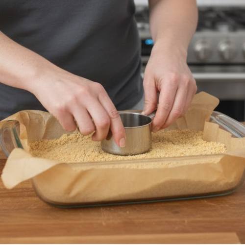 Step 3: Press the Crust into the Pan Step 3: Press the Crust into the Pan