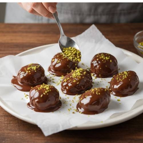 Step 5: Set the Kiwi Chocolate Step 5: Set the Kiwi Chocolate