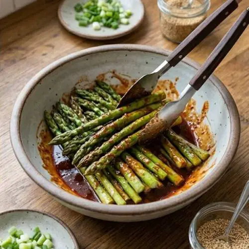 Step 4: Combine Asparagus with the Sauce Step 4: Combine Asparagus with the Sauce