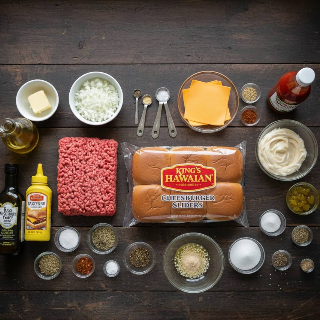 Ingredients You'll Need To Make Kroll's Korner Cheeseburger Sliders Ingredients You'll Need To Make Kroll's Korner Cheeseburger Sliders