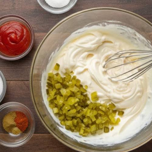 Step 6: Make the Burger Sauce Step 6: Make the Burger Sauce