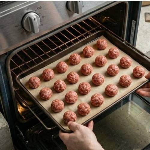 Step 4: Bake the Meatballs Step 4: Bake the Meatballs