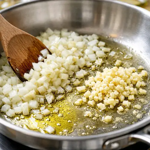 Step 2: Build the Base with Onion and Garlic