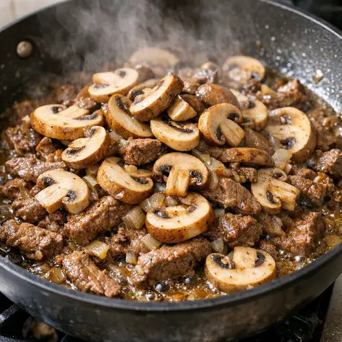 Step 4: Add the Mushrooms and Let Them Release Their Moisture
