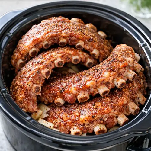 Step 4: Add the Ribs to the Slow Cooker