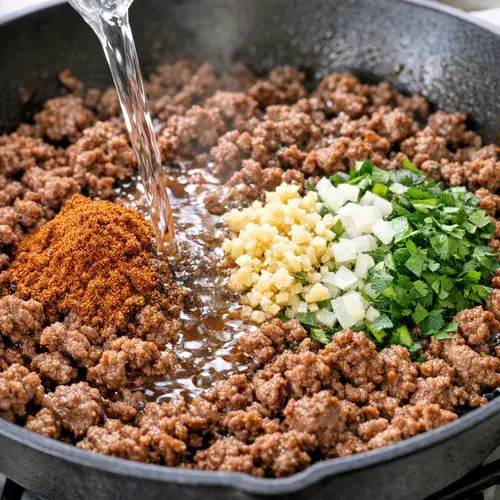 Step 3: Build the Flavorful Beef Mixture