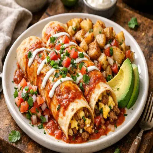 easy breakfast enchiladas recipe featured 2