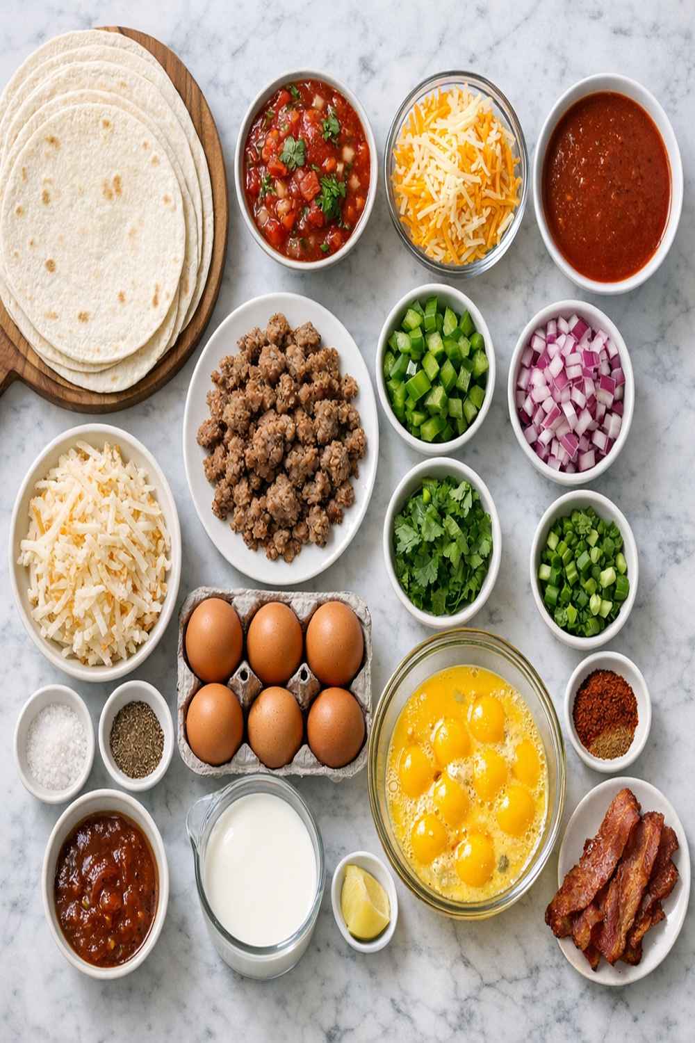 Breakfast Enchiladas Recipe ingredients