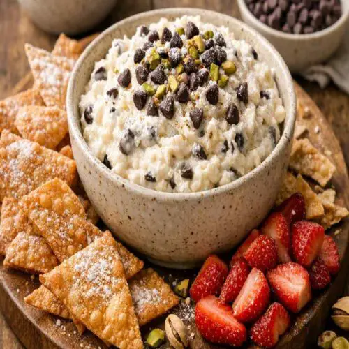 easy cannoli dip recipe featured