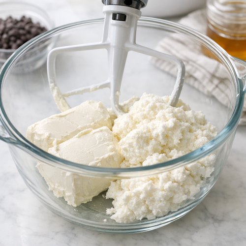 Step 2: Combine the Ricotta and Cream Cheese