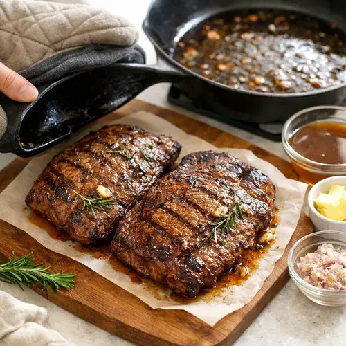 Step 6: Rest Your Steaks and Begin the Sauce