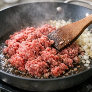 Ground Beef And Elbow Macaroni Recipe step 1