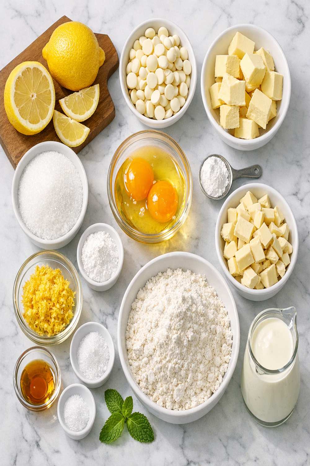 Lemon Brownies With White Chocolate Recipe ingredients