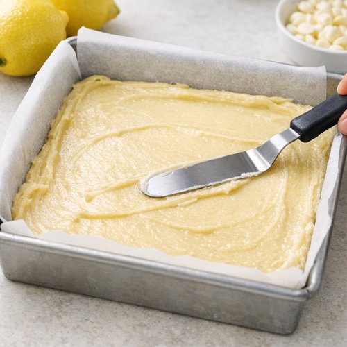 Step 8: Transfer to Prepared Pan and Smooth