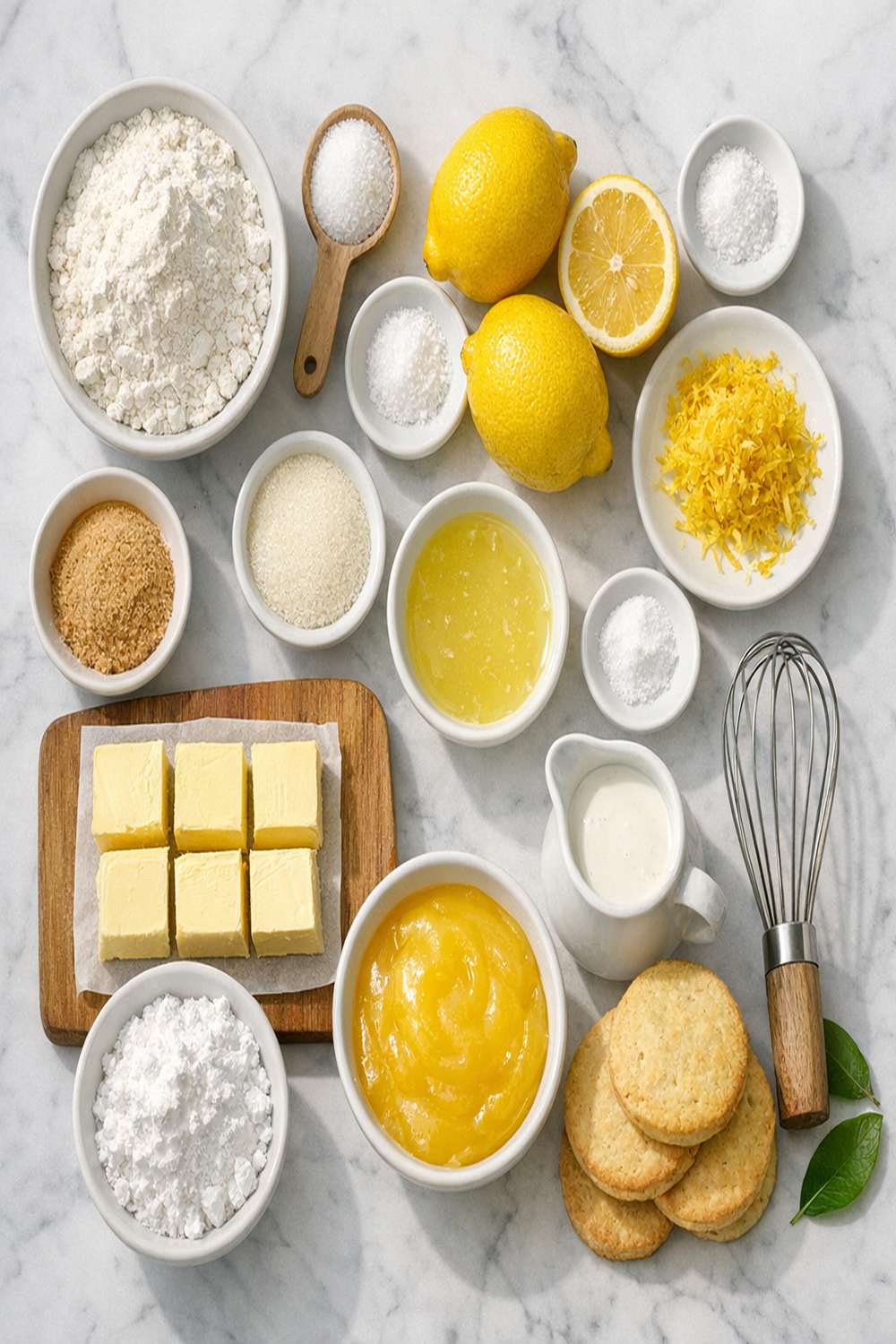 Lemon Curd Biscuits Recipe ingredients