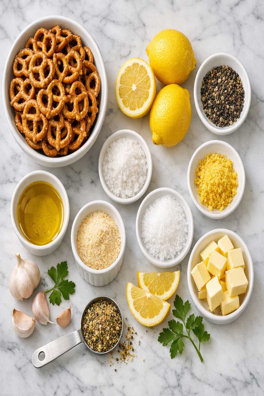 Lemon Pepper Pretzels Recipe ingredients