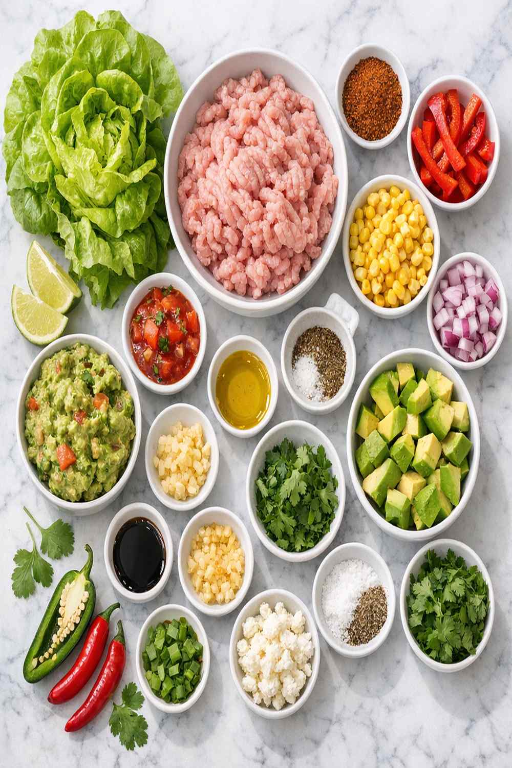 Lettuce Wrap Turkey Tacos Recipe ingredients