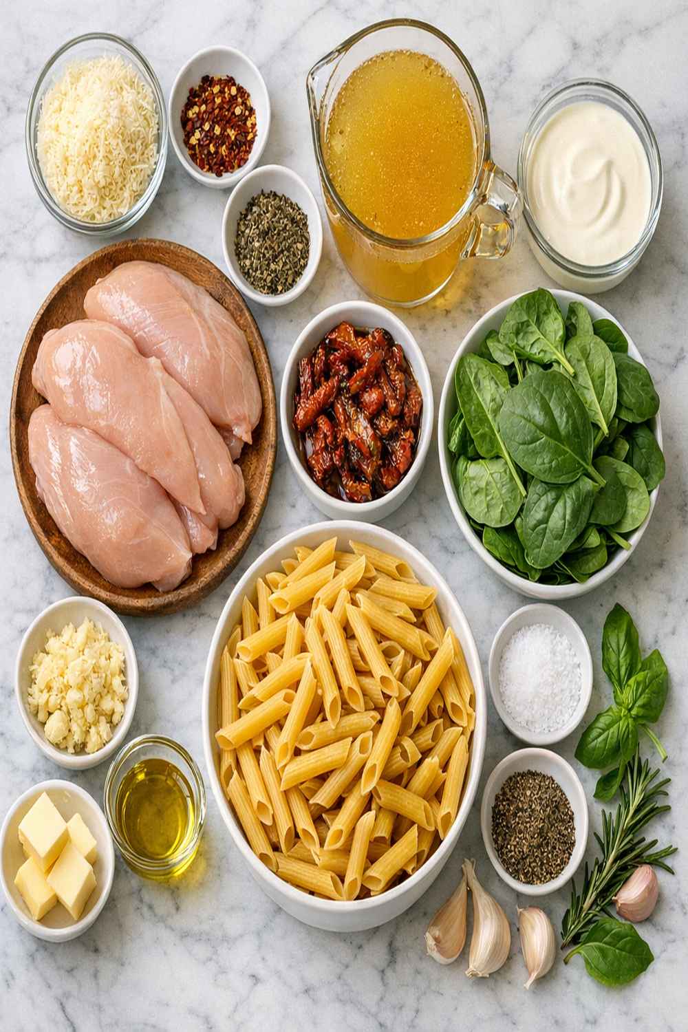 Marry Me Chicken Pasta Instant Pot Recipe ingredients
