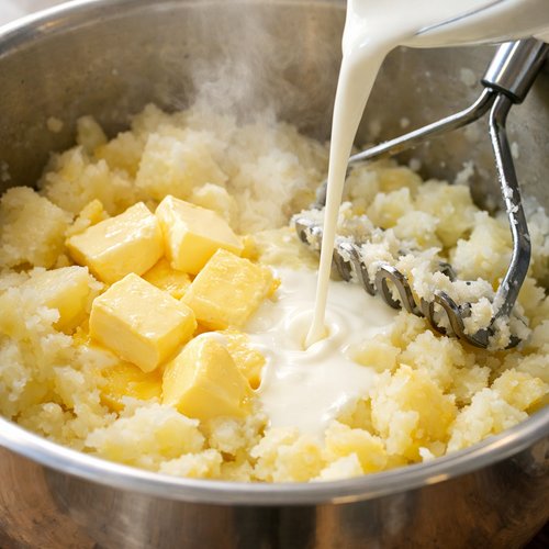 Step 3: Add Fat and Cream, Begin Mashing