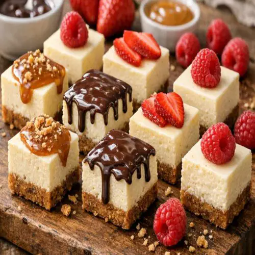 mini cheesecake bites recipe featured 1