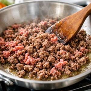 One Pot Hamburger Pasta Recipe step 1