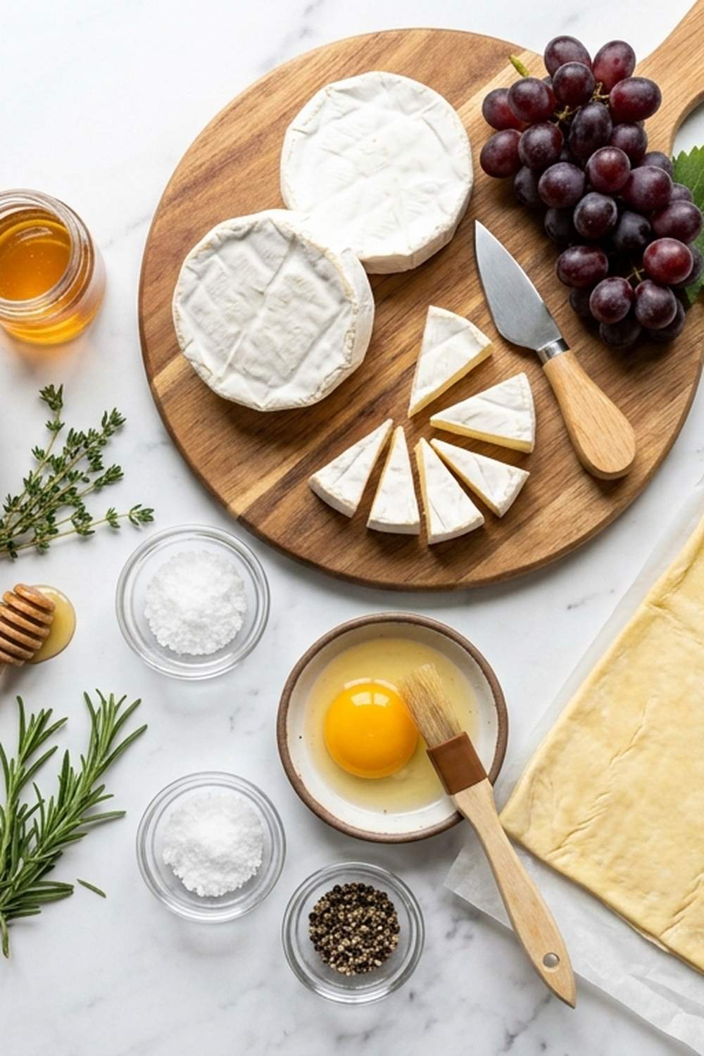 Mini Brie Cheese Bites Recipe ingredients