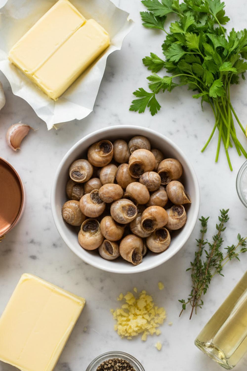 Escargot Recipe Without Shells: Garlic Butter Snails ingredients