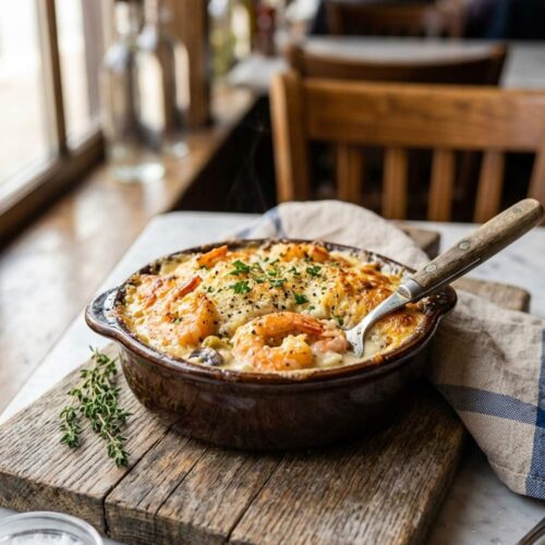 Oyster House shrimp au gratin
