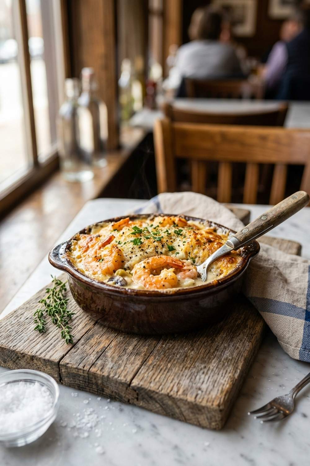 Oyster House shrimp au gratin